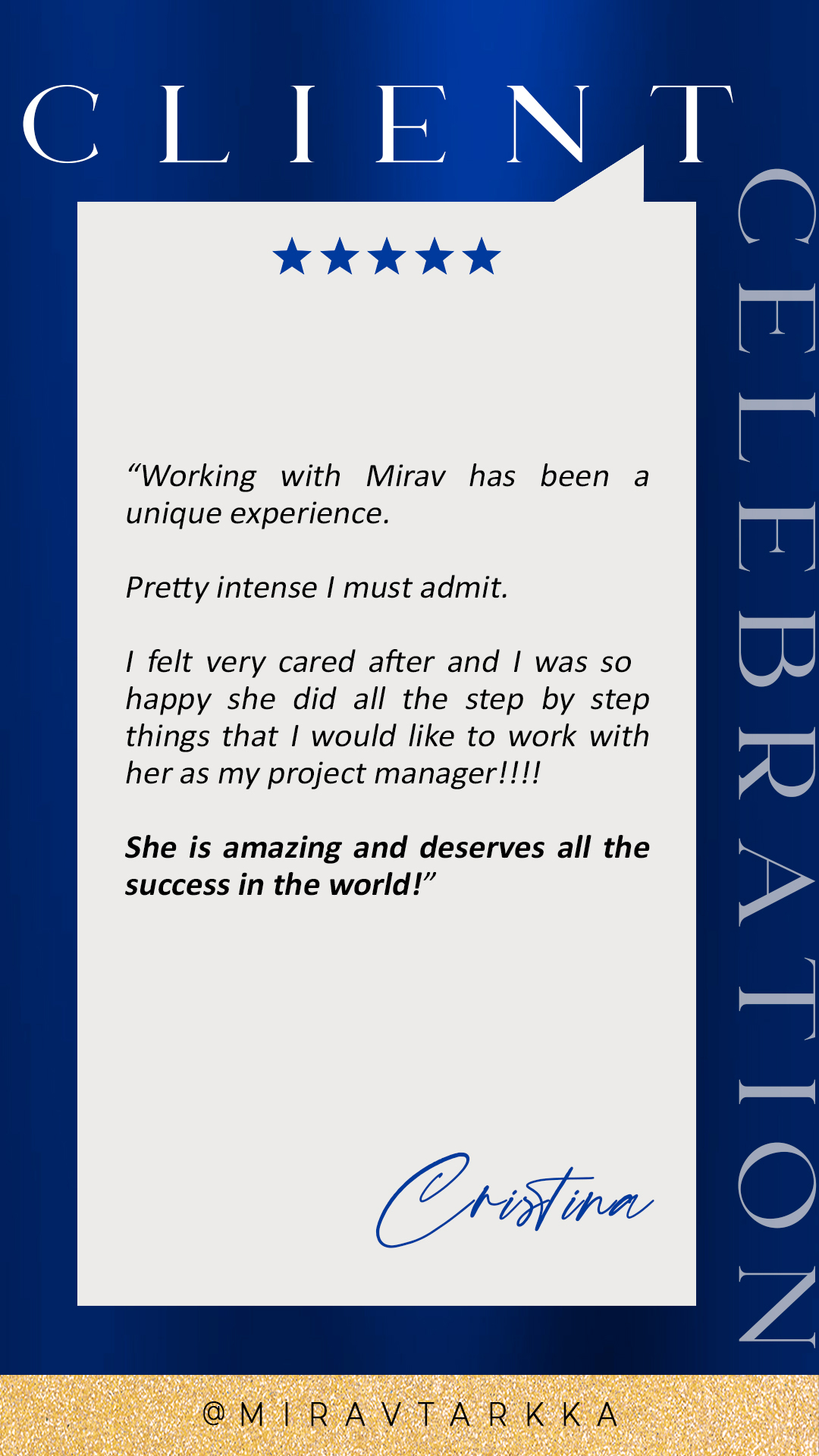 Cristina's Testimonial